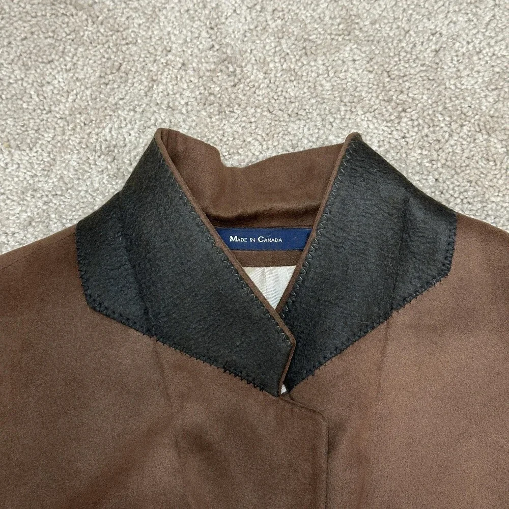 Joseph & Feiss Blazer Mens 48 Tall Brown 3 Button Sport Coat Jacket Microsuede